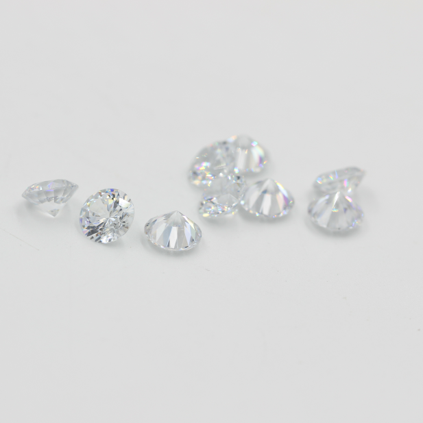 wholesale small size round natural diamond cut cz stone