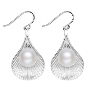 925 sterling silver fish hook shell pearls by shell earring