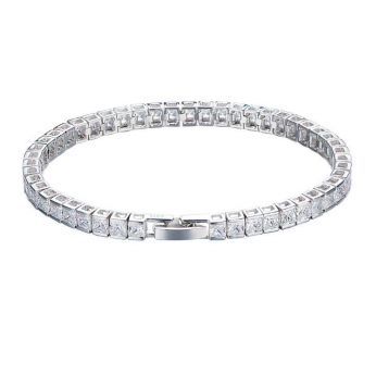 charming 925 sterling silver full cubic zirconic stone like diamond  bracelet