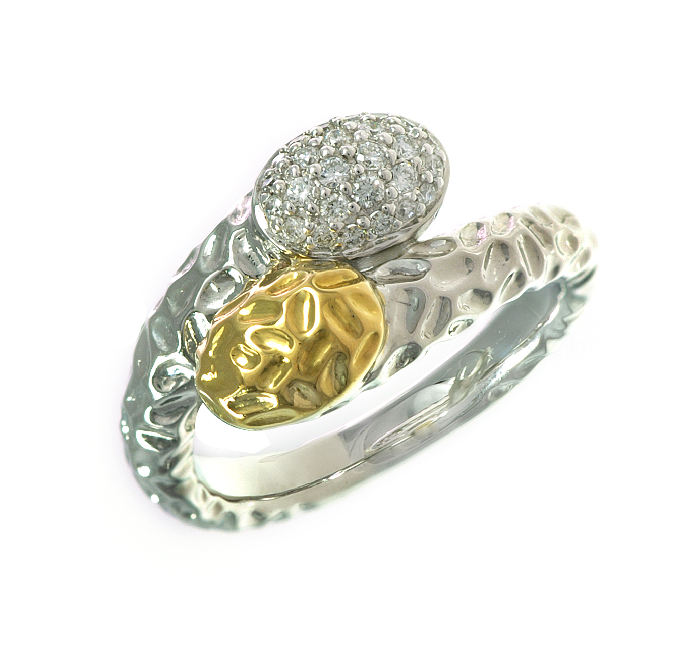 18K Two Tones Diamond Ring