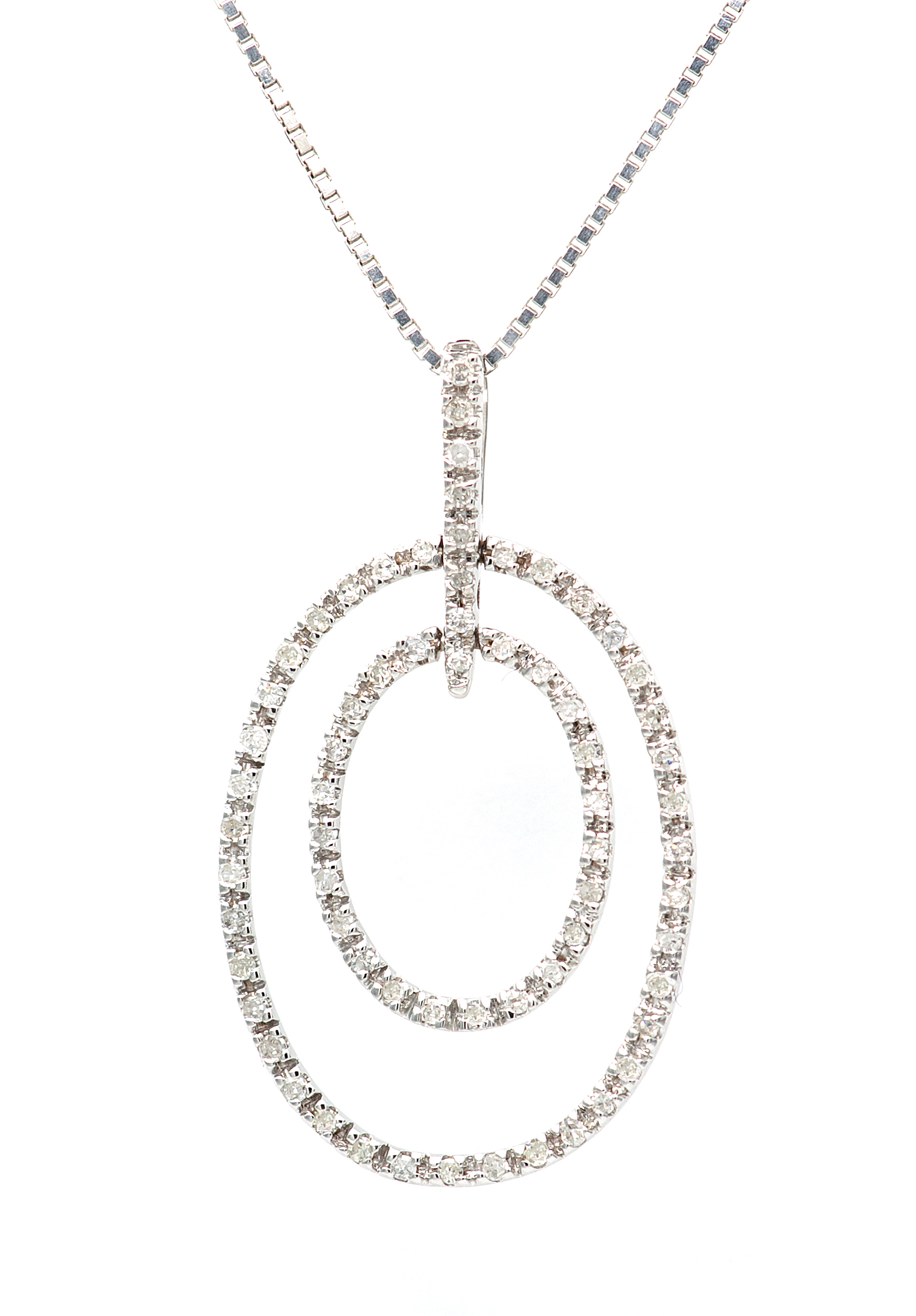 18K Gold Diamond Circle Pendant