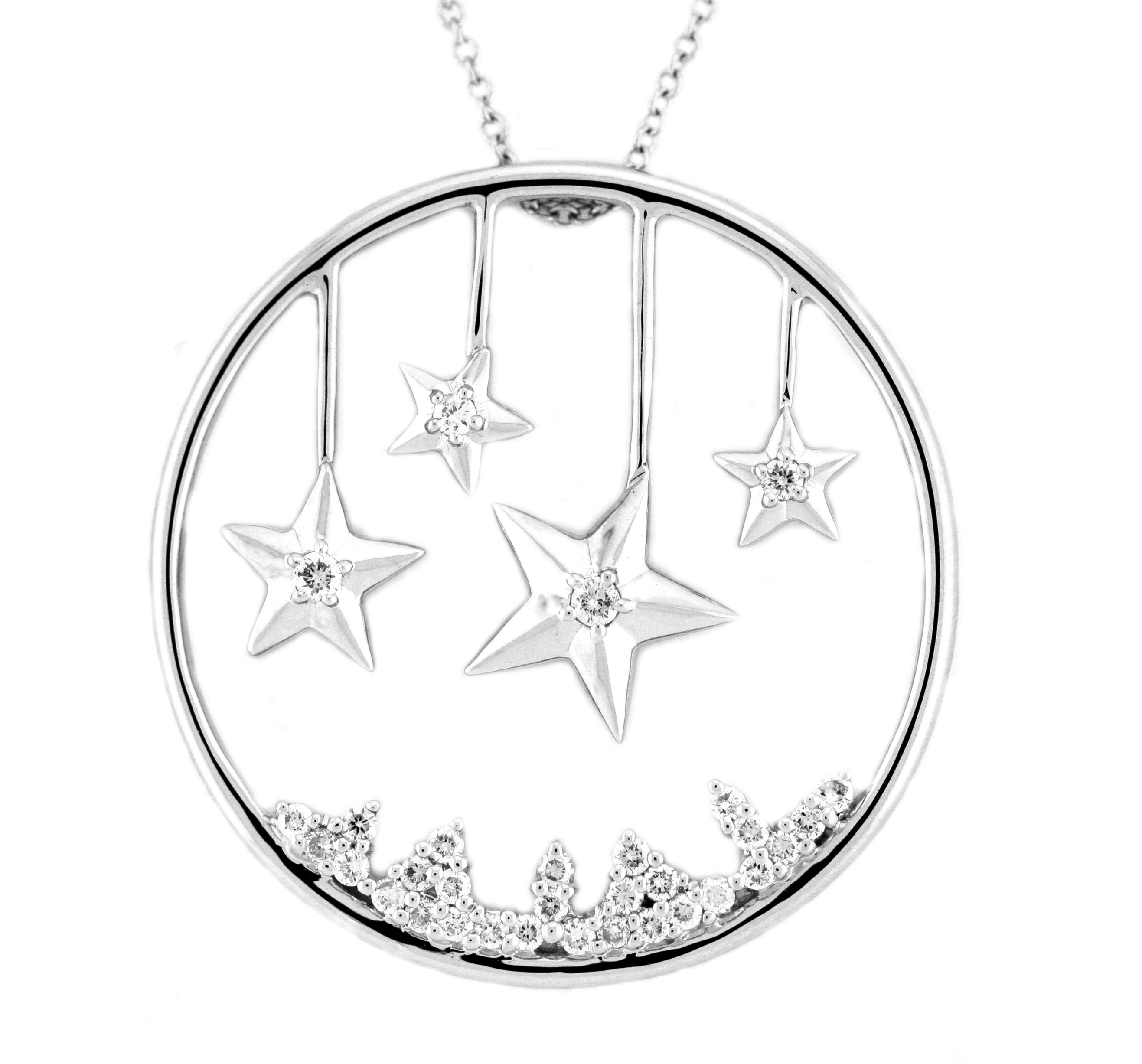 18K Sky Stars Diamond Pendant