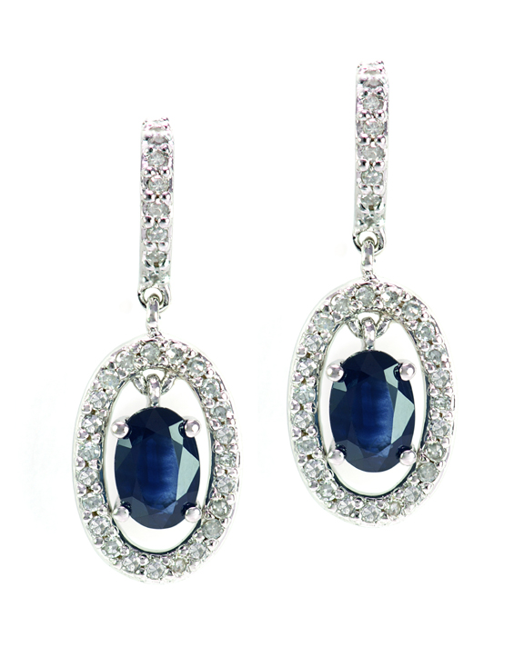 18K Dangling Earring with Sapphire