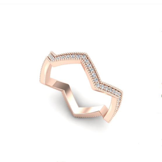 18K Rose Gold Micro Pave Diamond Eternity Ring
