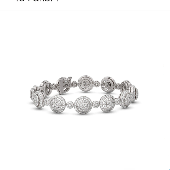 18K Love Circles Fully Paved Diamond Estate Bracelet