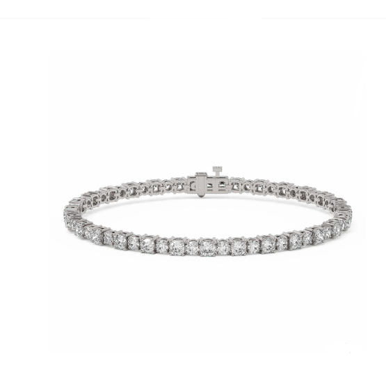 18K Cushion Cut Diamond Tennis Bracelet