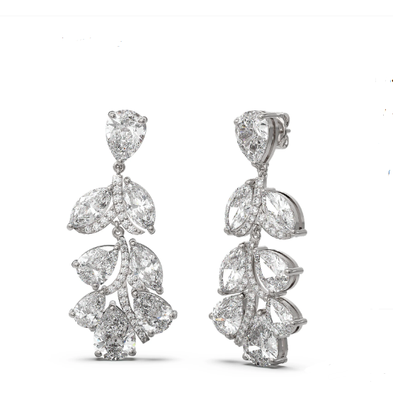 Pear Diamond Vivid Dancer Dropping Fashion Earing